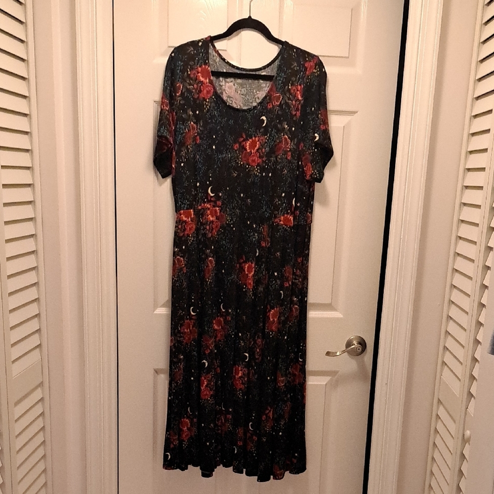Floral Black Dress